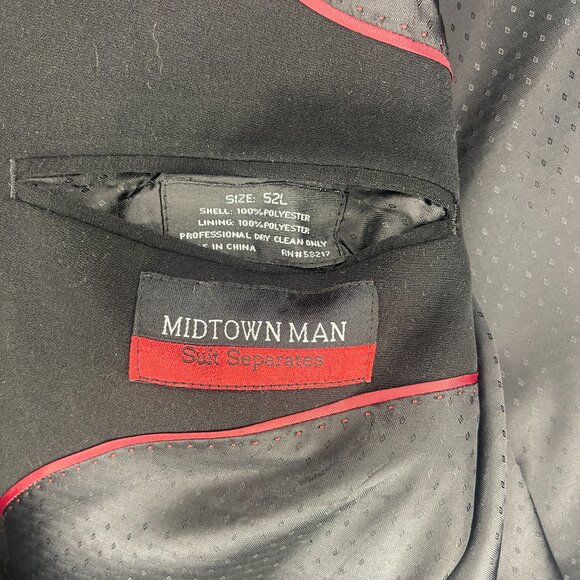 Midtown Man Suit Separates Blazer Mens 52L SEE SIGIFCANT WEAR & TEAR - Picture 5 of 8